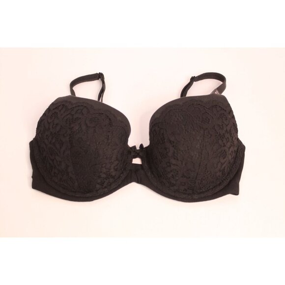 Victoria's Secret Bra Body By Victoria Black 32DD Lace Padded Wired Push Up NWT - Picture 3 of 16